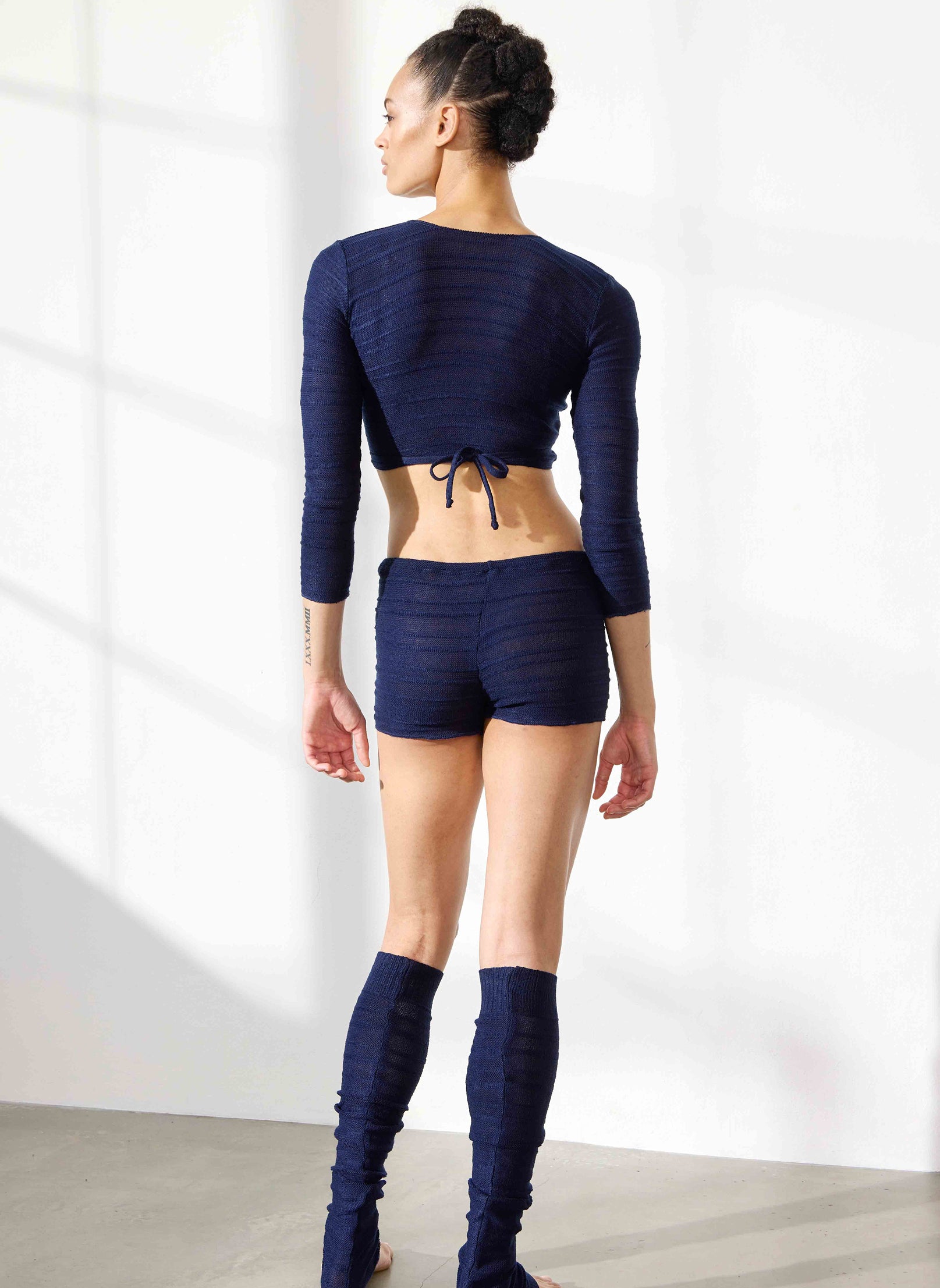 Shadow Stripe Drawstring Shorts