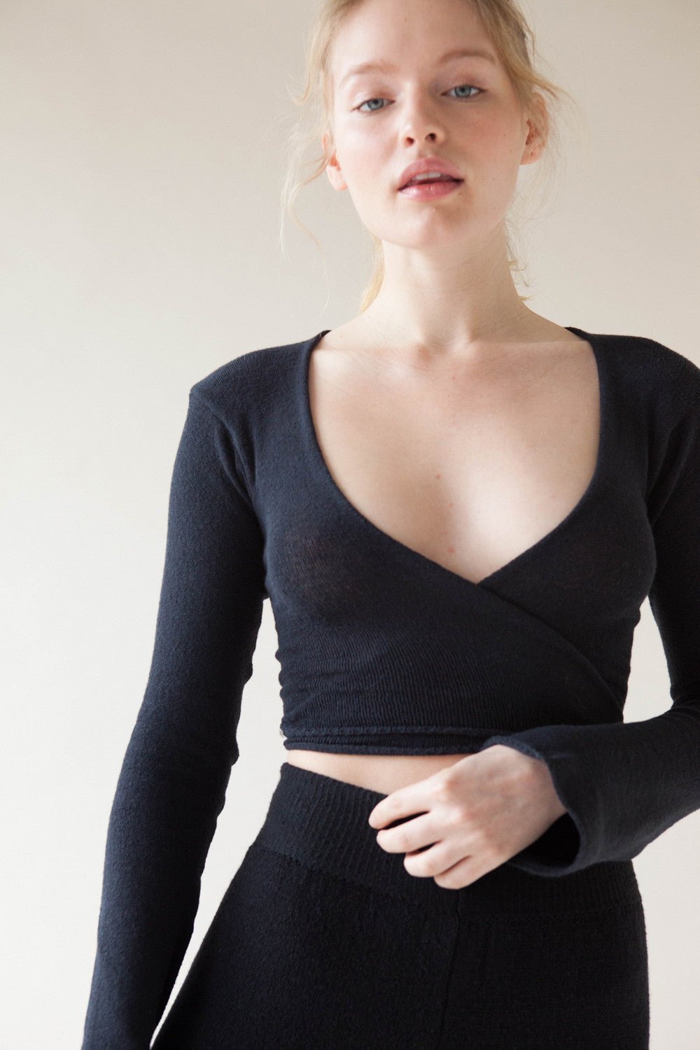 Stretch Fine Cotton Wrap Top – KD New York